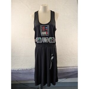 Star Wars Darth Vader Costume Dress Womens Medium Black Racerback Pjammy Cosplay